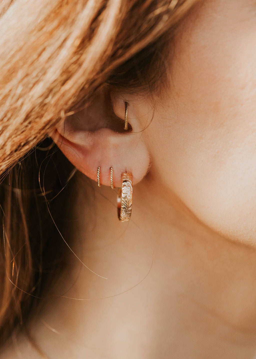 Flora Hoops | 14kt Gold Fill + Sterling Silver