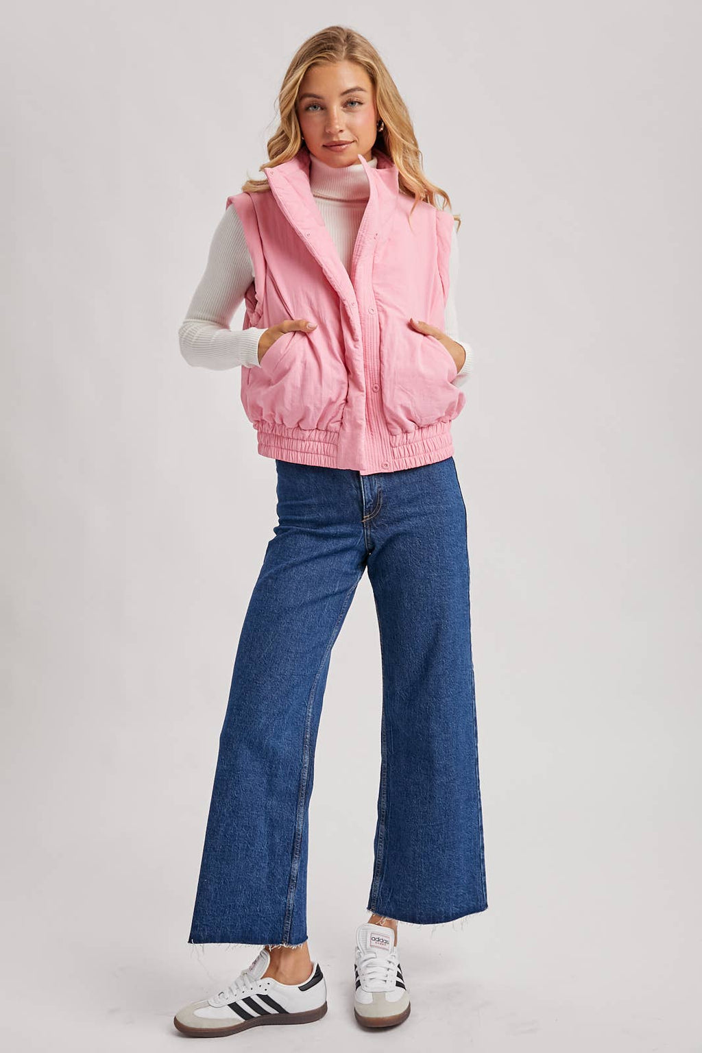 Bomber Style Puffer Vest