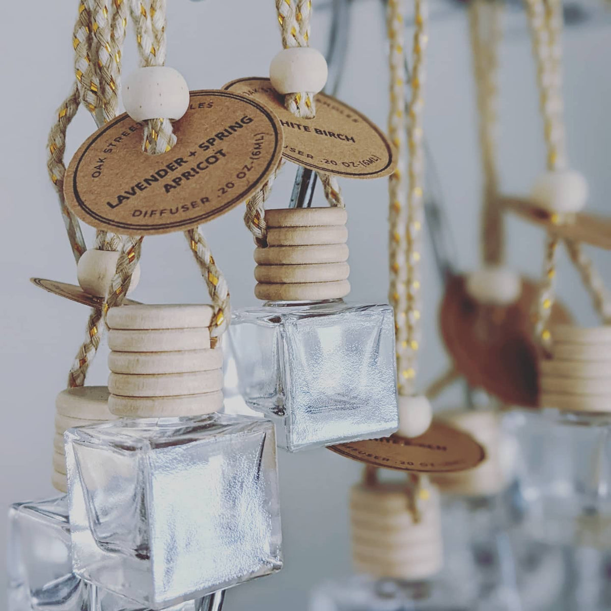 Scented Car Diffuser - Citrus + Agave .20 oz  Glass Bottle