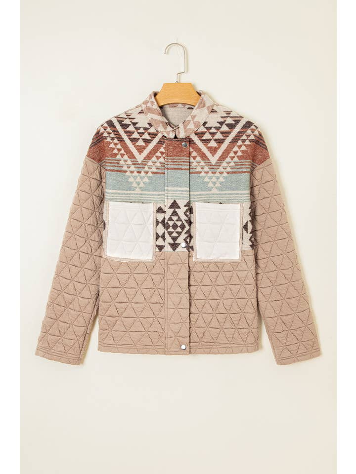 Western Aztec Quilted Patchwork Jacket