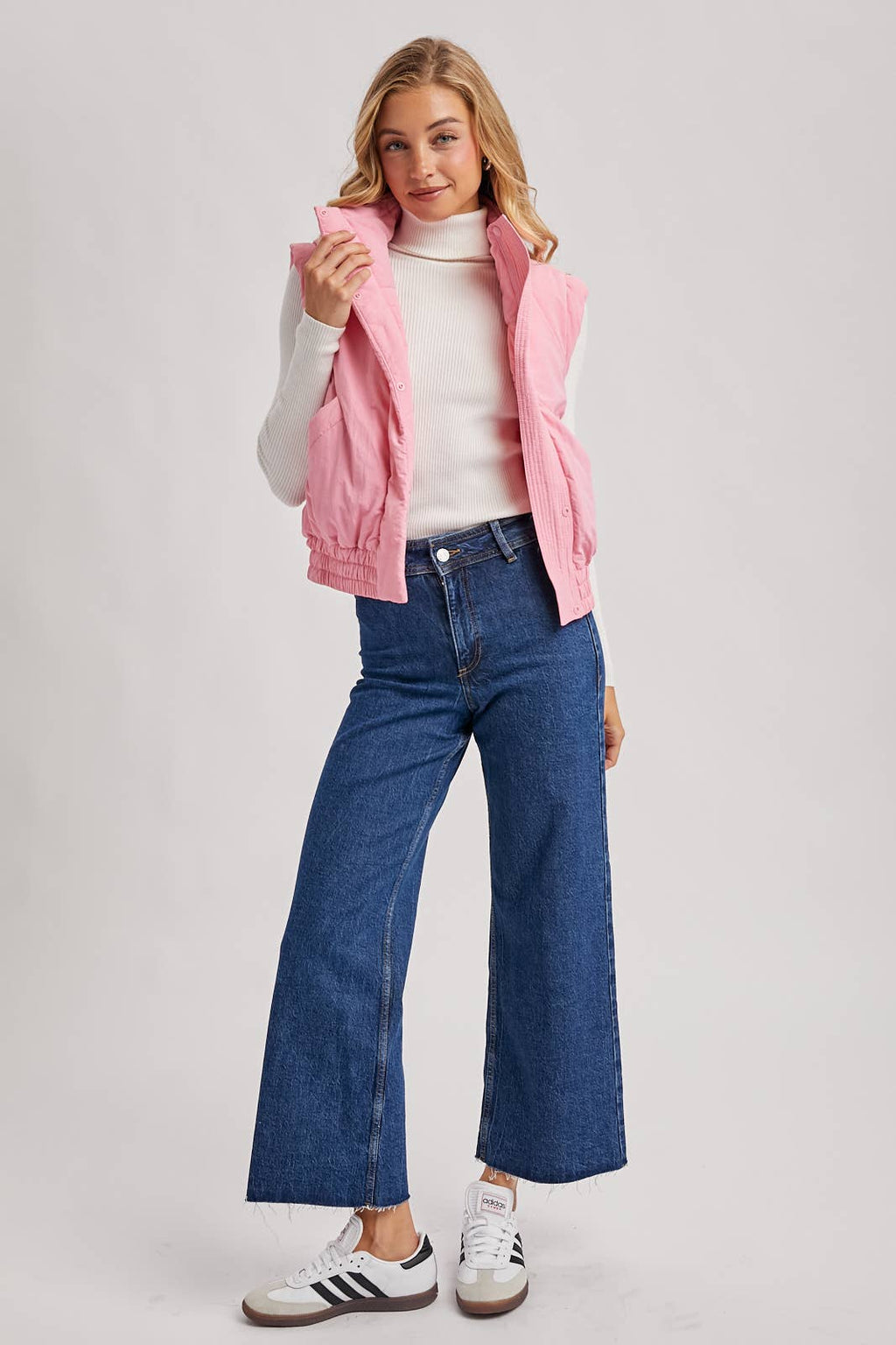 Bomber Style Puffer Vest