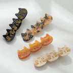 Zoe 3 Cat Face Barrette Hair Clip - Set of 2