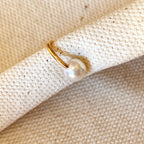 Delicate Pearl Ear Cuff - 18k Gold Filled