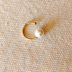 Delicate Pearl Ear Cuff - 18k Gold Filled