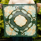 Luna Cotton Bandana – Teal & Orange