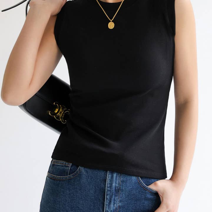 Cotton Round Neck Tank Top