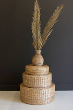 Woven Seagrass Decorative Risers – Set of 3