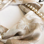 Magnetic Pearl Necklace Scarf