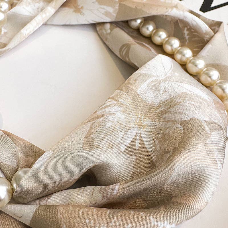 Magnetic Pearl Necklace Scarf