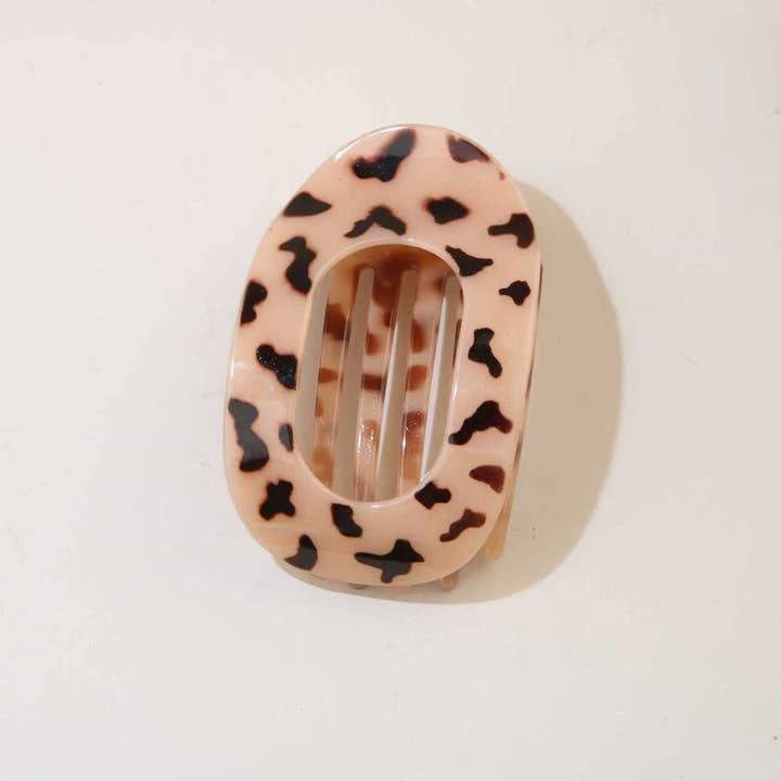 Matte Oval Claw Clip - Tortoise