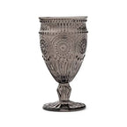 Vintage Style Pressed Glass Wine Goblet