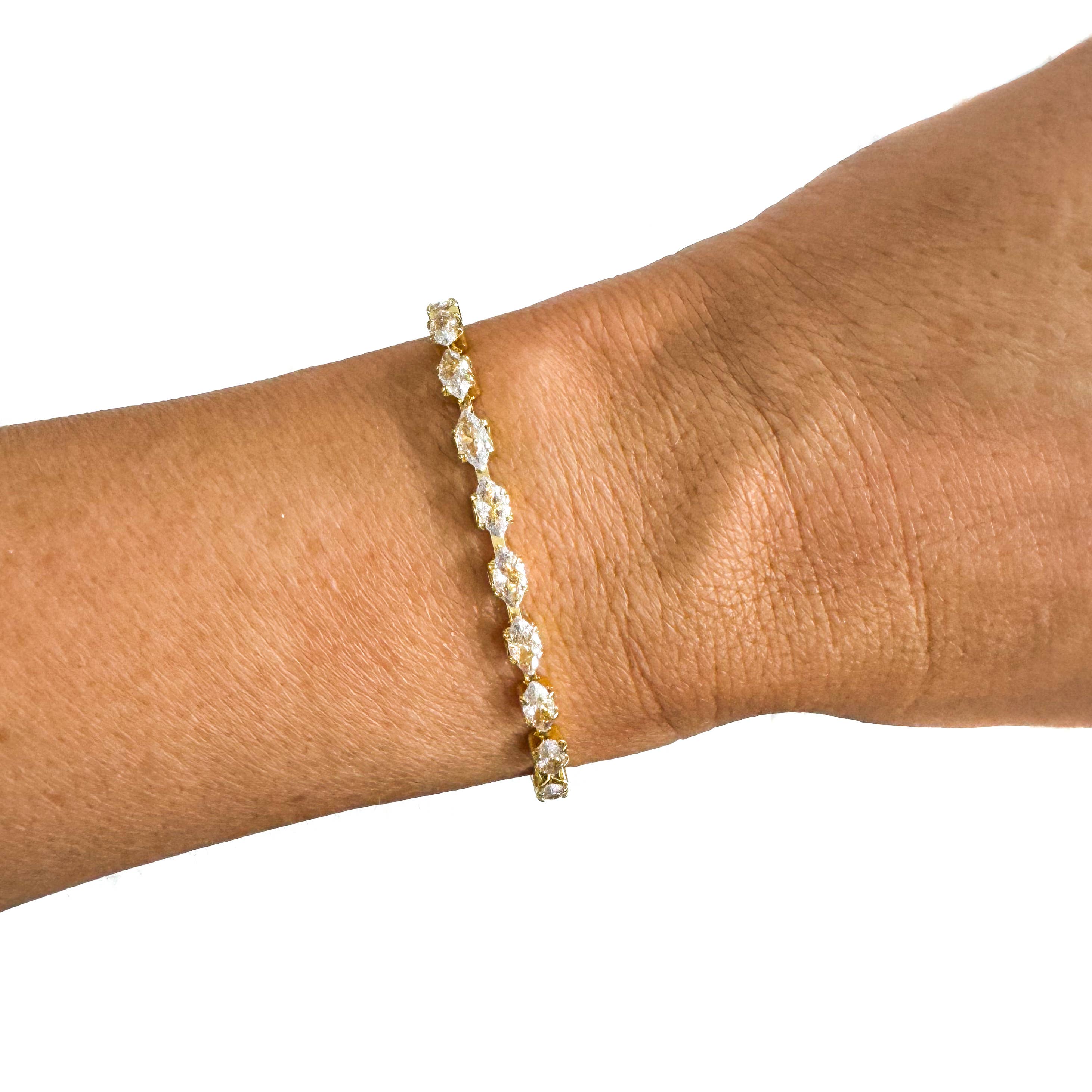 Semi-Precious Pavé Adjustable Bracelet