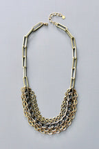Multi- Strand Chain Statement Necklace