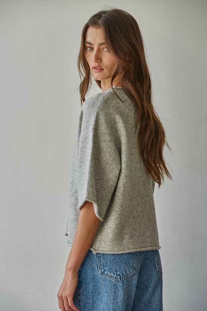 Knit Button-Up Top