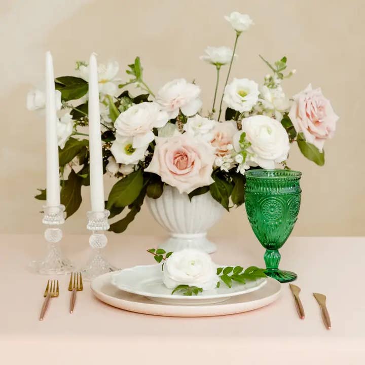 Vintage Style Pressed Glass Wine Goblet