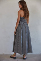 Smocked Bodice Strapless Dress