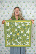 Josephine Cotton Bandana – Green & Lilac