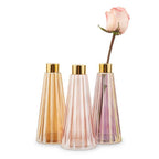 Tapered Colored Glass Bud Vases (Set of 3)