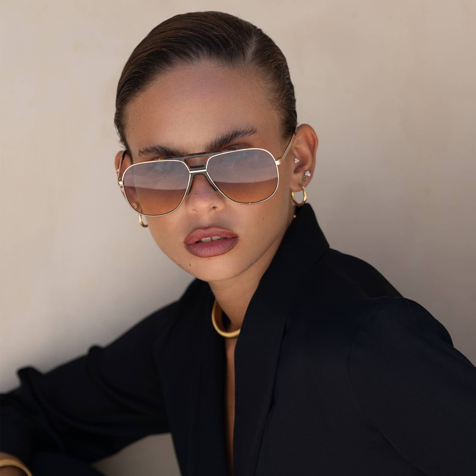 Logan Acetate Aviator Unisex Sunglasses