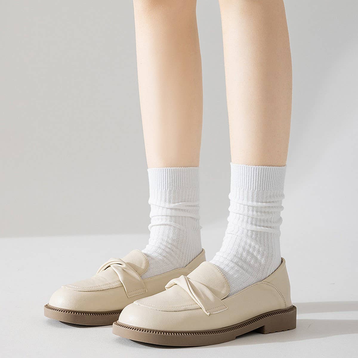Macaron Cotton Crew Socks