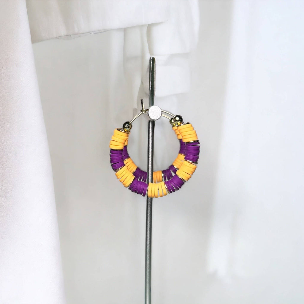 Purple and Gold Game Day Earrings