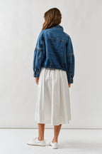 Balloon Sleeve Twill Jacket
