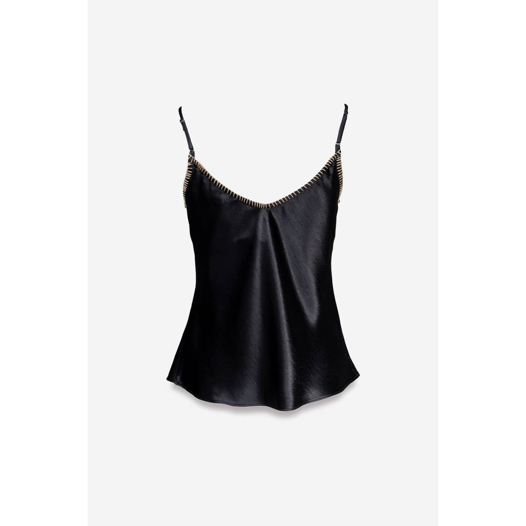 Luxe Whipstitch Satin Cami