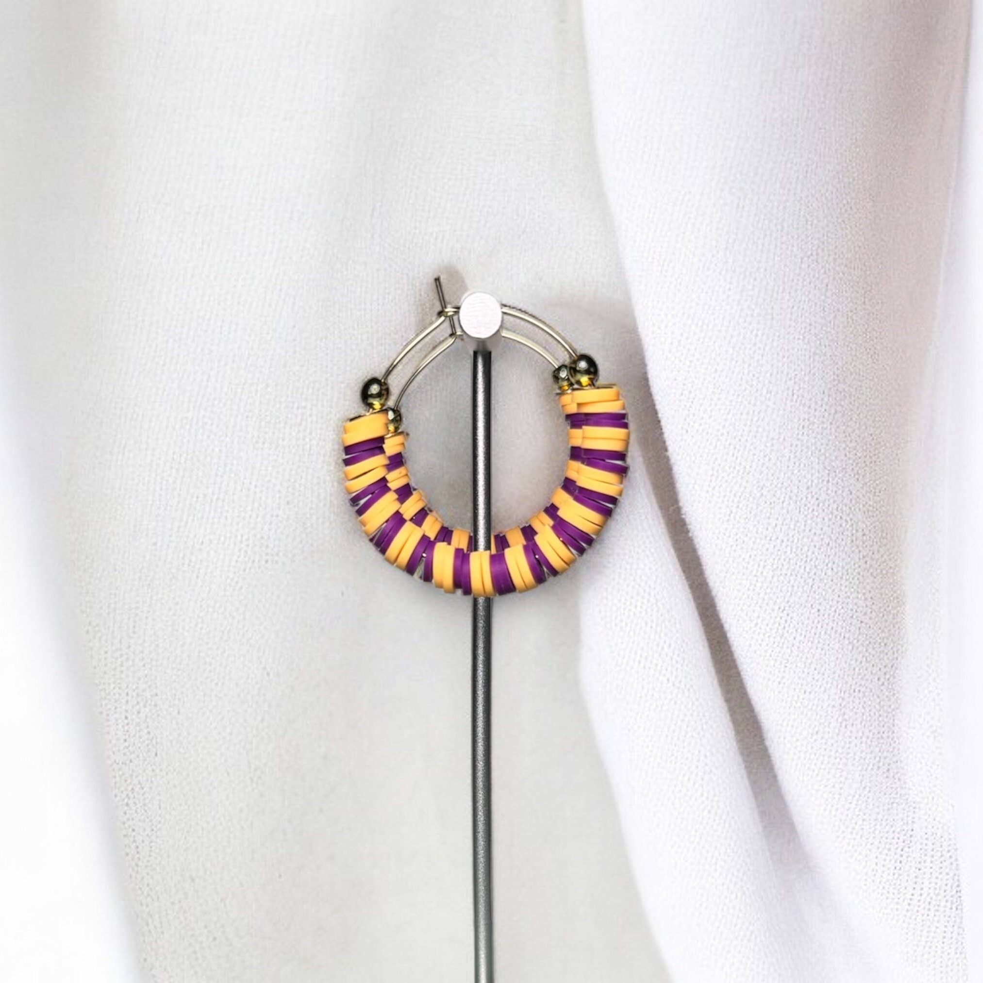 Purple and Gold Game Day Earrings