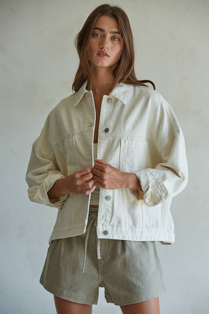 Perfect Denim Cream Jacket