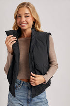 Bomber Style Puffer Vest