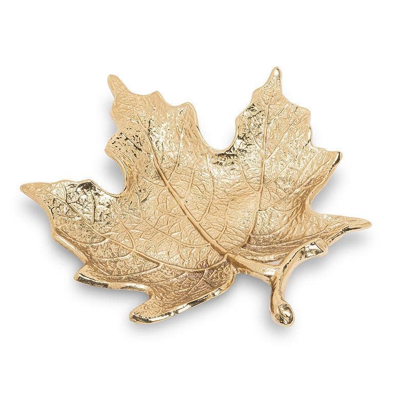 Gold Maple Leaf Trinket Tray