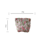 Floral Canvas Cosmetic & Travel Makeup Bag