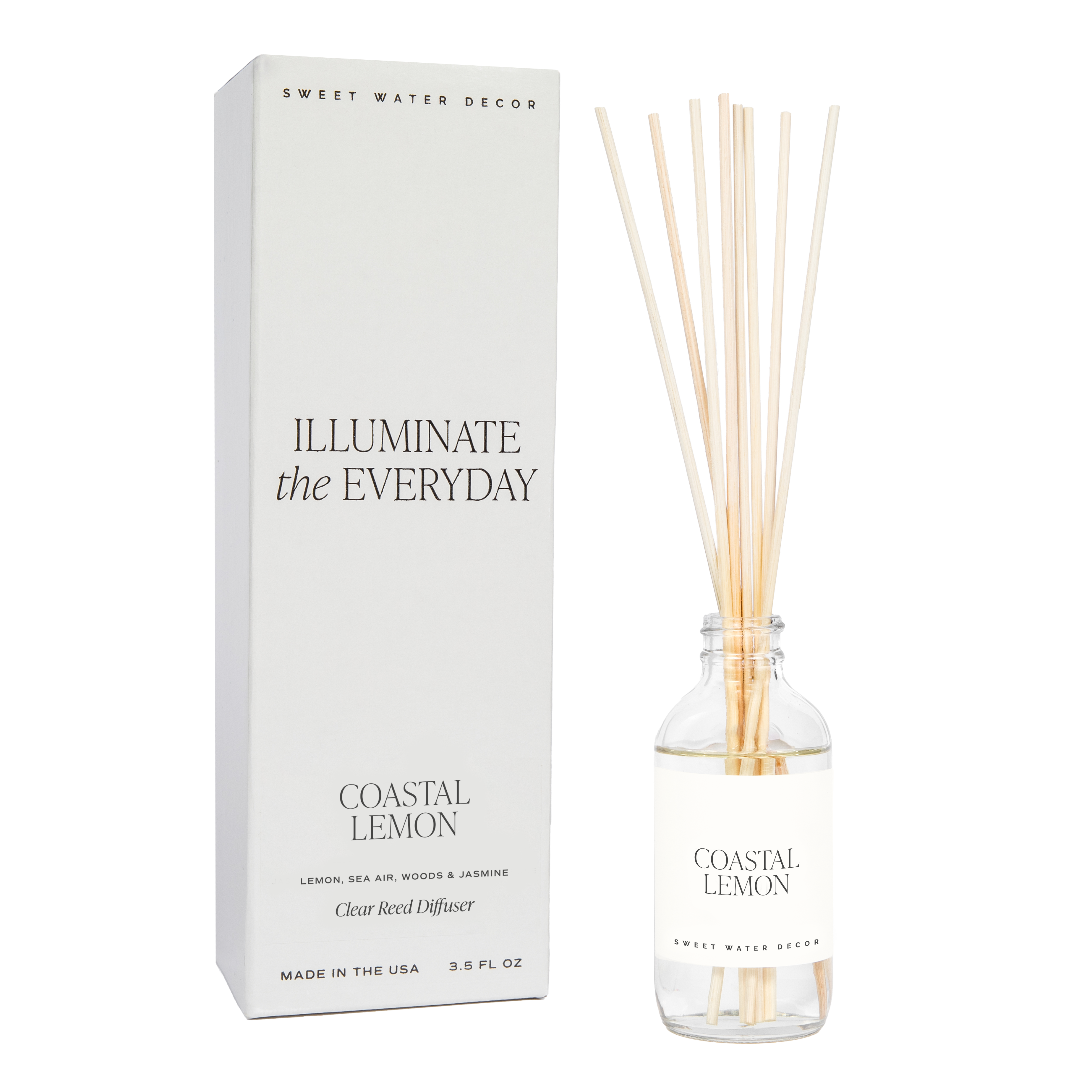 Coastal Lemon Reed Diffuser | Sweet Water Decor