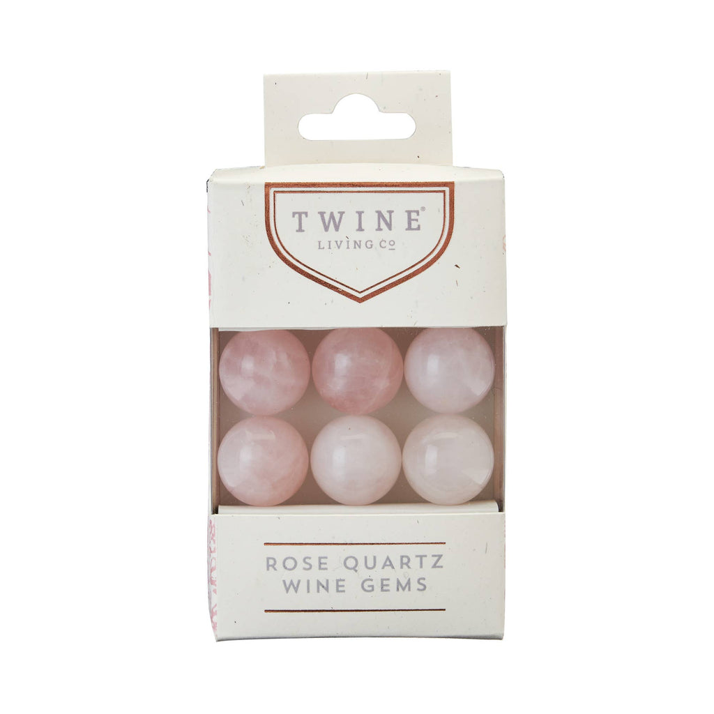 Rose Quartz Wine Chilling Stones – Set of 6