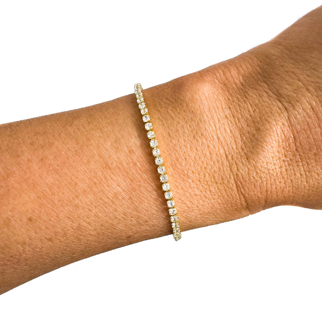 Semi-Precious Pavé Adjustable Bracelet