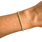 Semi-Precious Pavé Adjustable Bracelet
