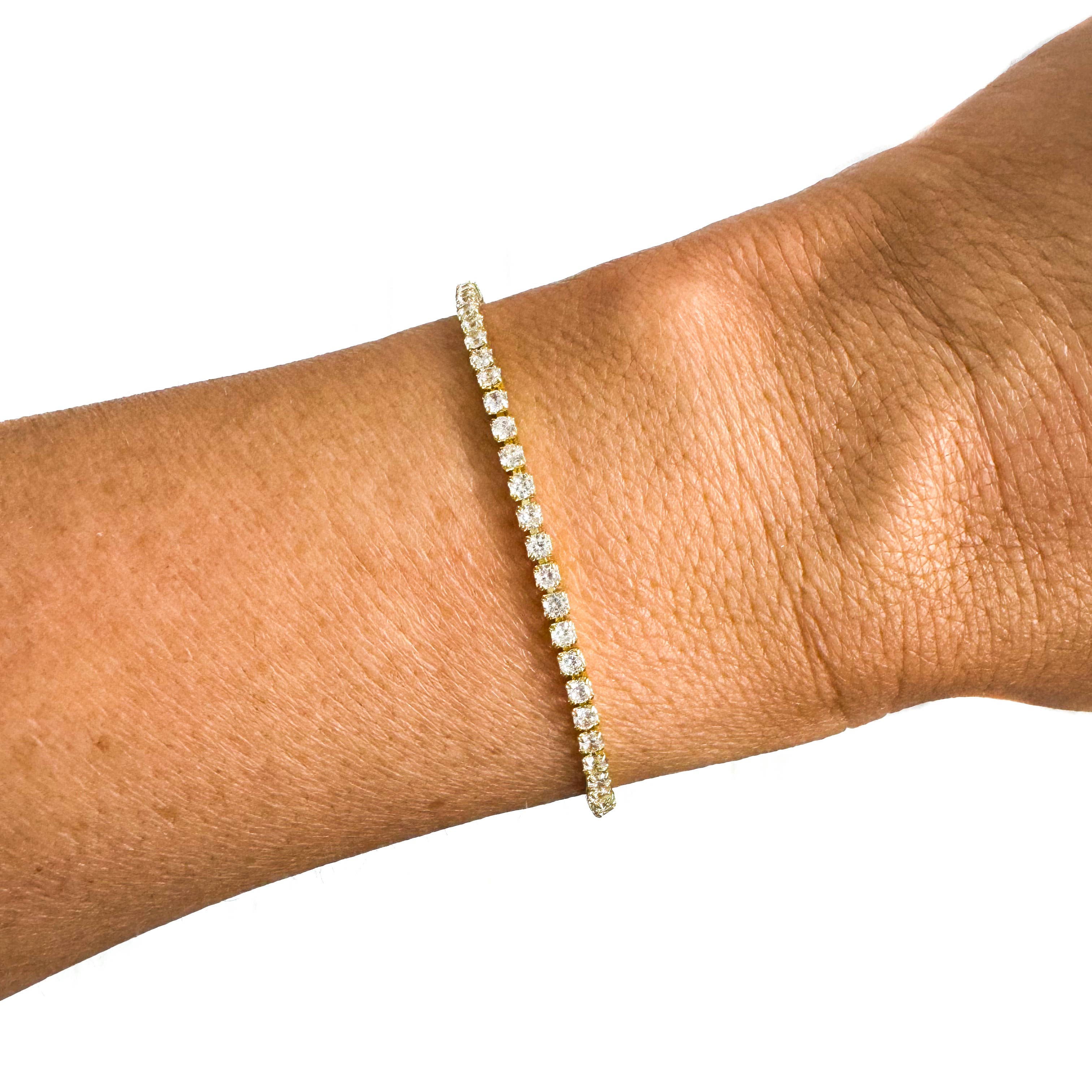 Semi-Precious Pavé Adjustable Bracelet
