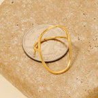 Curved Oval Minimalist Statement Ring