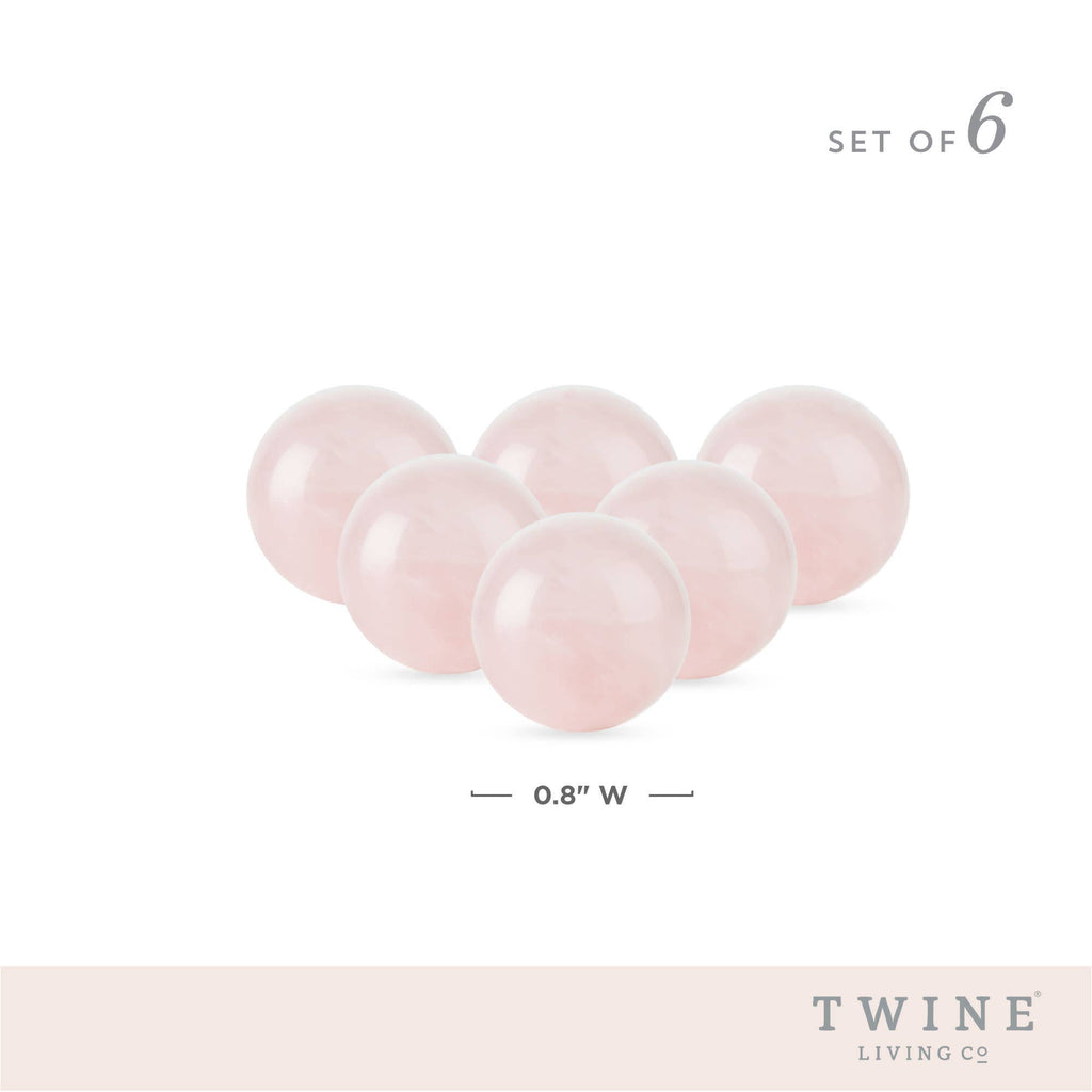 Rose Quartz Wine Chilling Stones – Set of 6