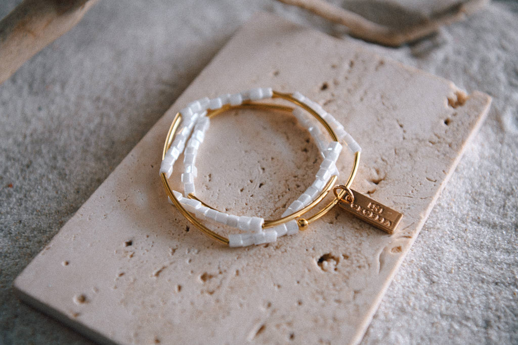 Beaded Triple Wrap Bracelet
