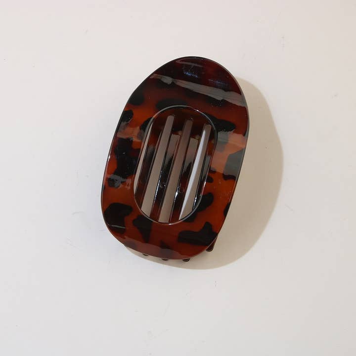 Matte Oval Claw Clip - Tortoise