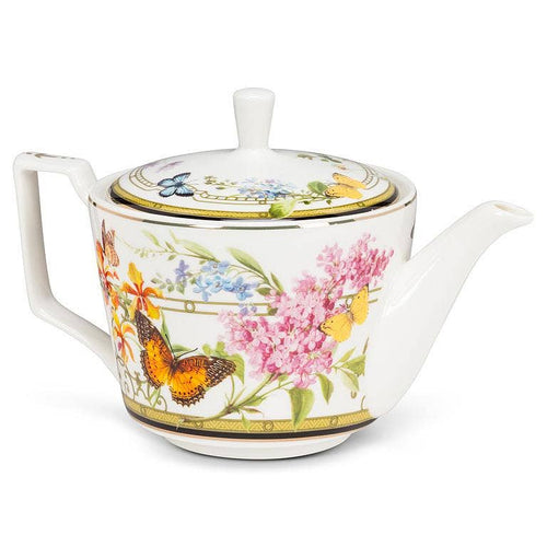 Butterfly Garden Bone China Teapot - 22oz