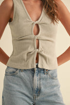 Twist Front Ribbed Tank