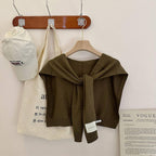 Luxe Solid Knitted Knotted Shawl Wrap