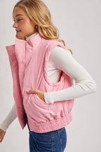 Bomber Style Puffer Vest