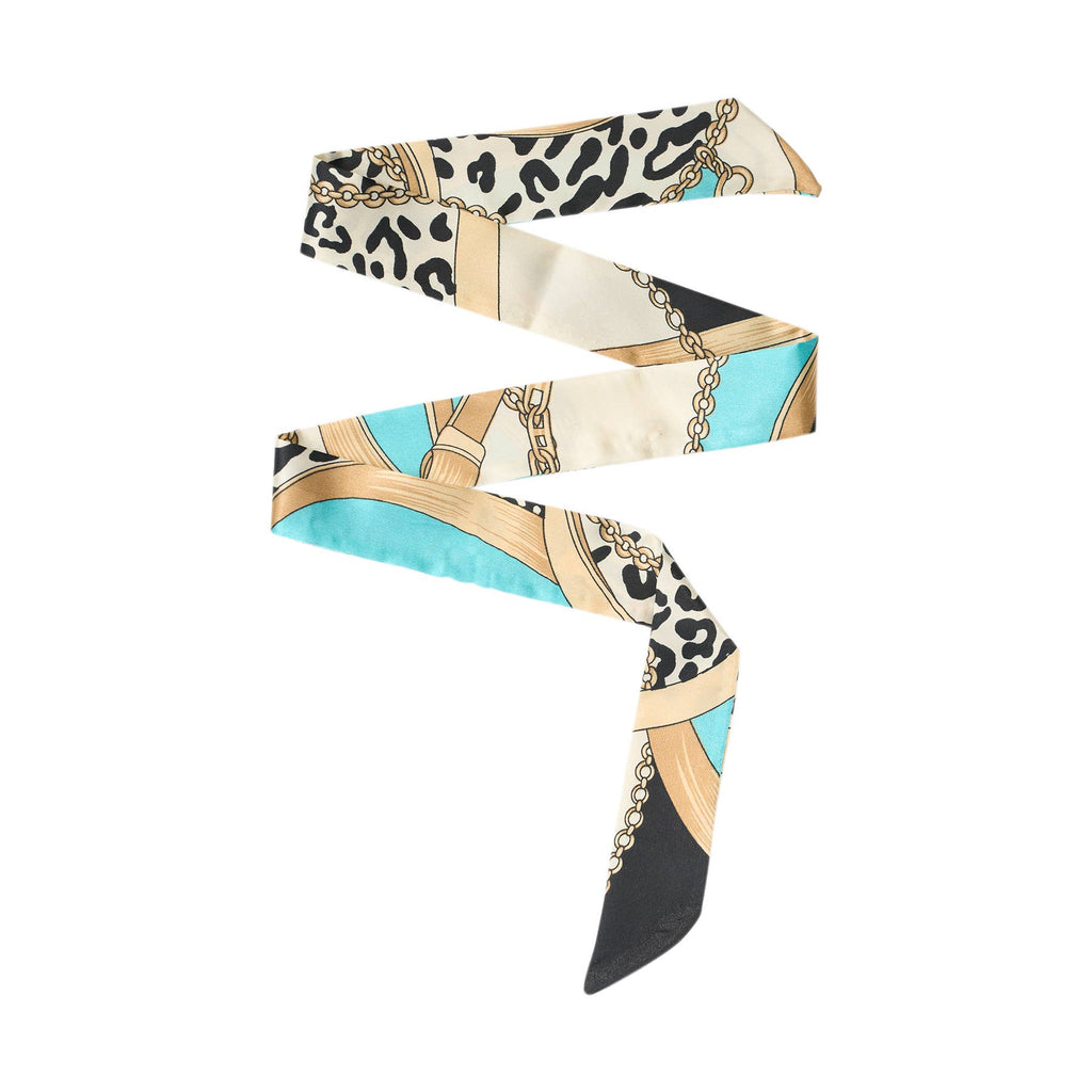 Silky Printed Twilly Bag Scarf