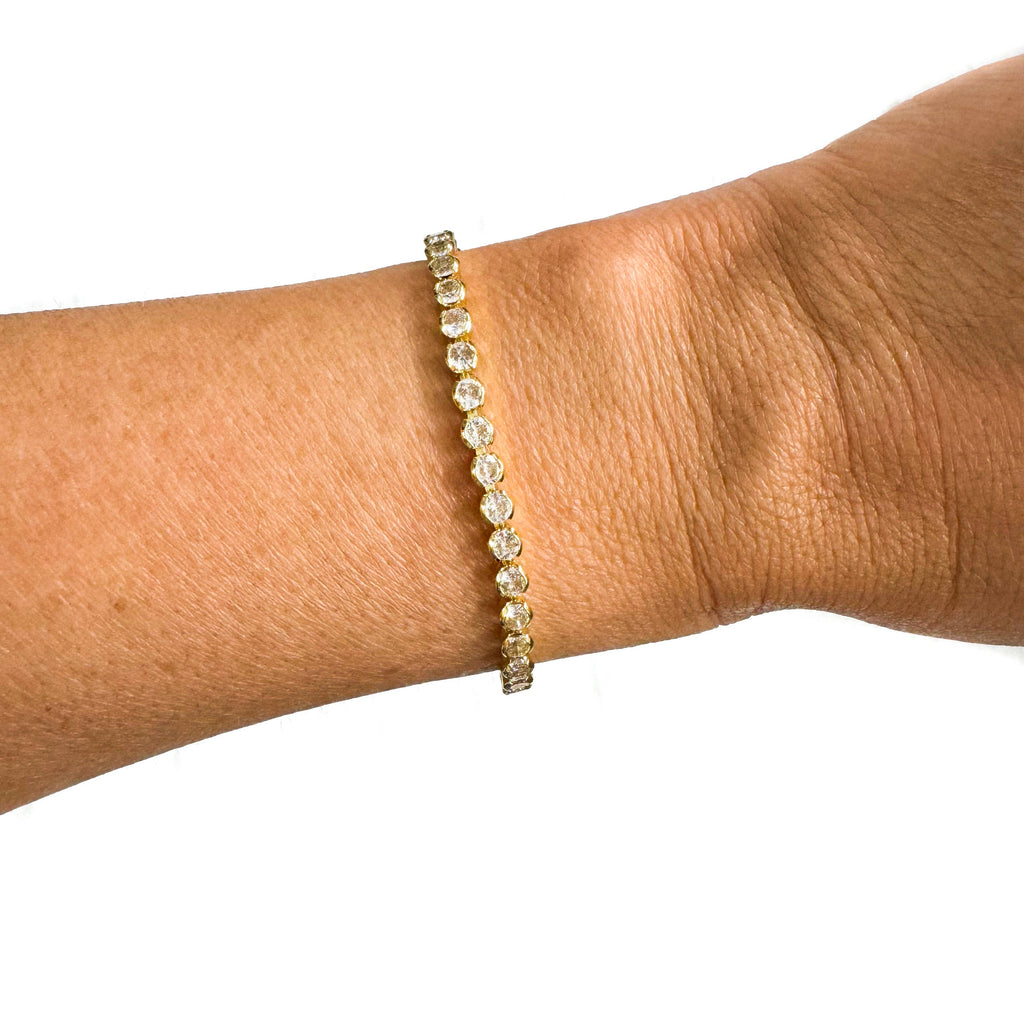 Semi-Precious Pavé Adjustable Bracelet