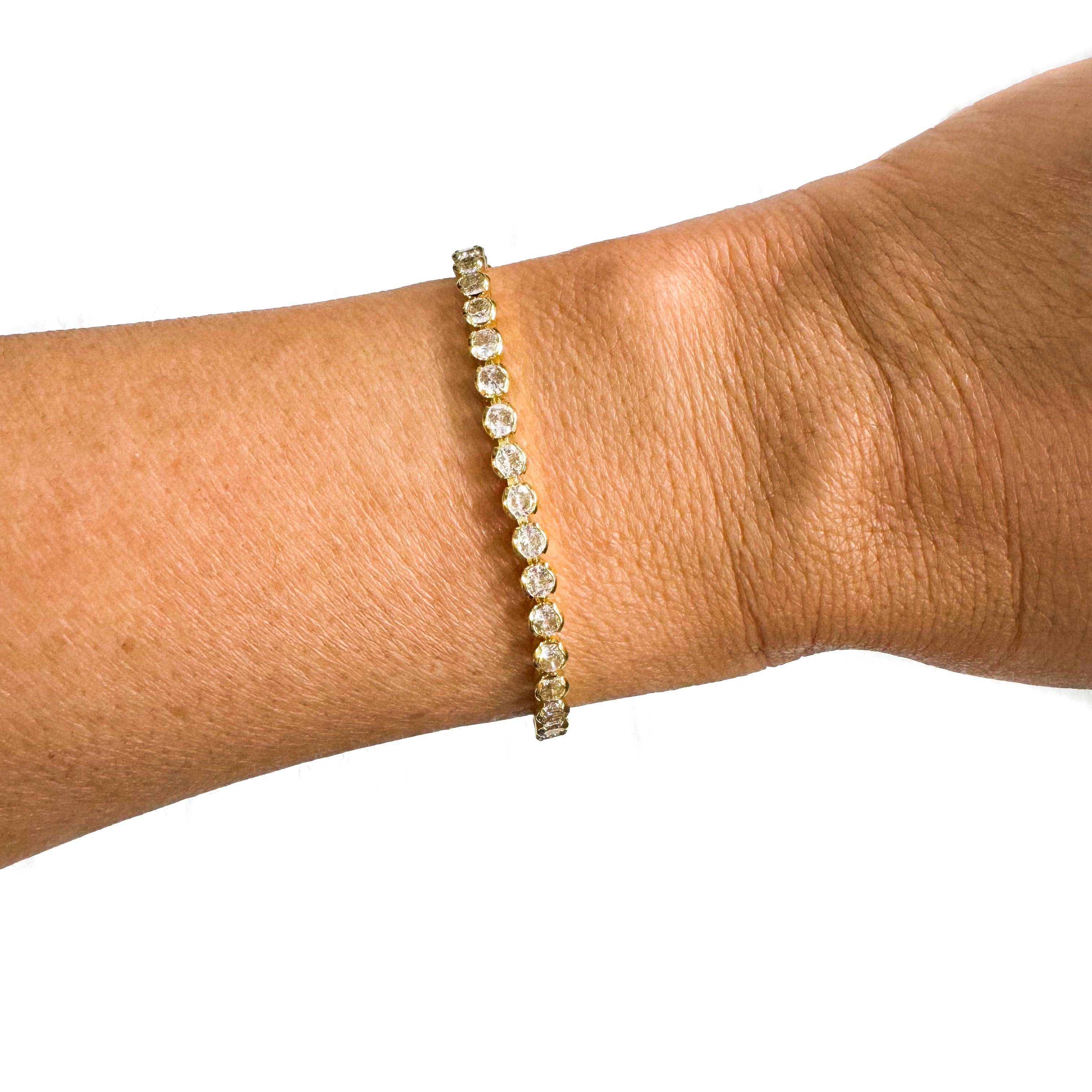 Semi-Precious Pavé Adjustable Bracelet