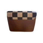 Upcycled Checker Chained Crossbody Bag