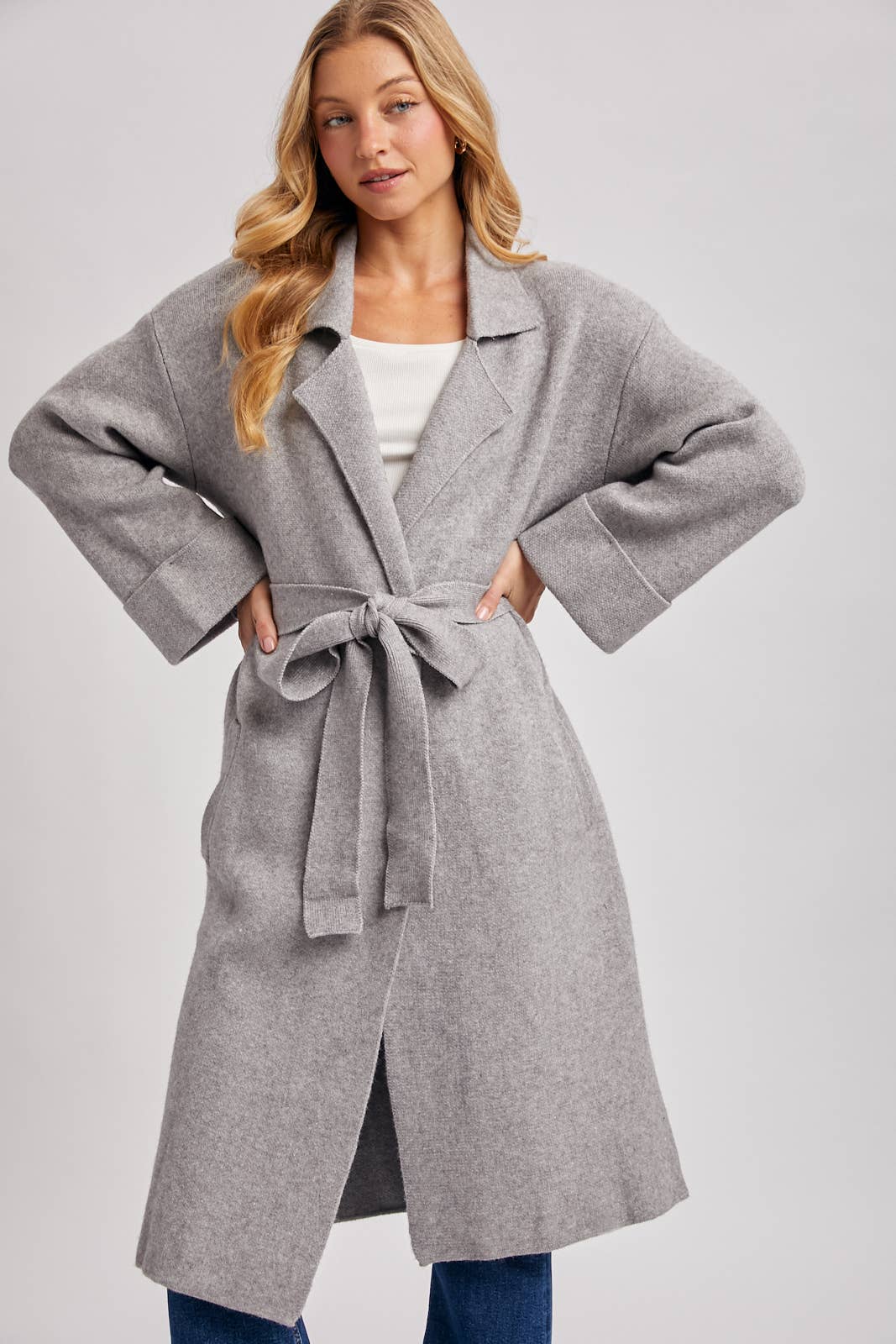 Effortless Knitted Trench Coat